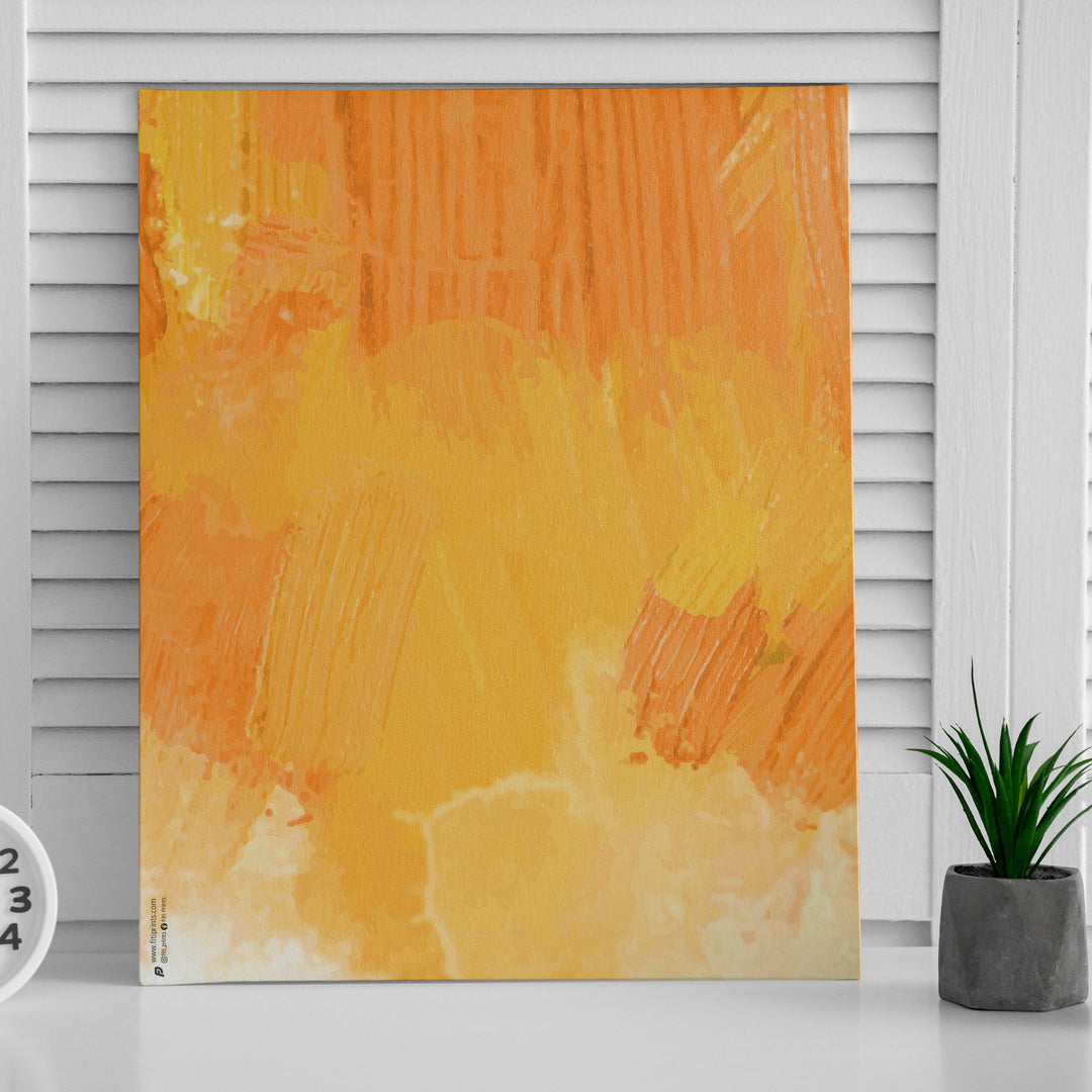 Orange Painted Canvas