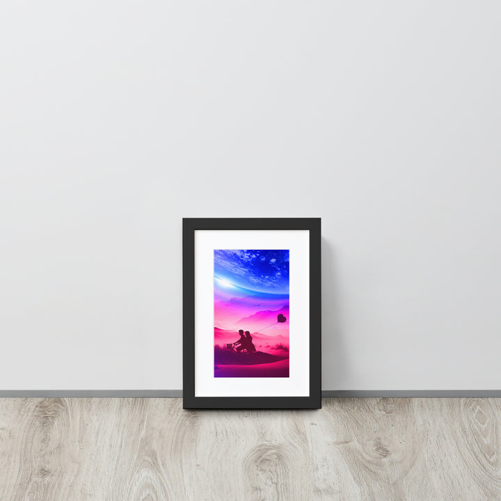 Couple Matte Paper Framed Poster With Mat