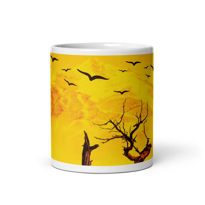 Desert Landscape White glossy mug