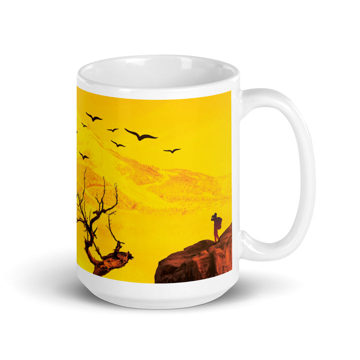 Desert Landscape White glossy mug