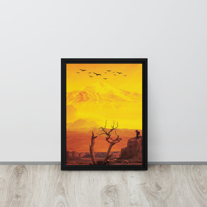 Desert Exploration Vertical Framed canvas