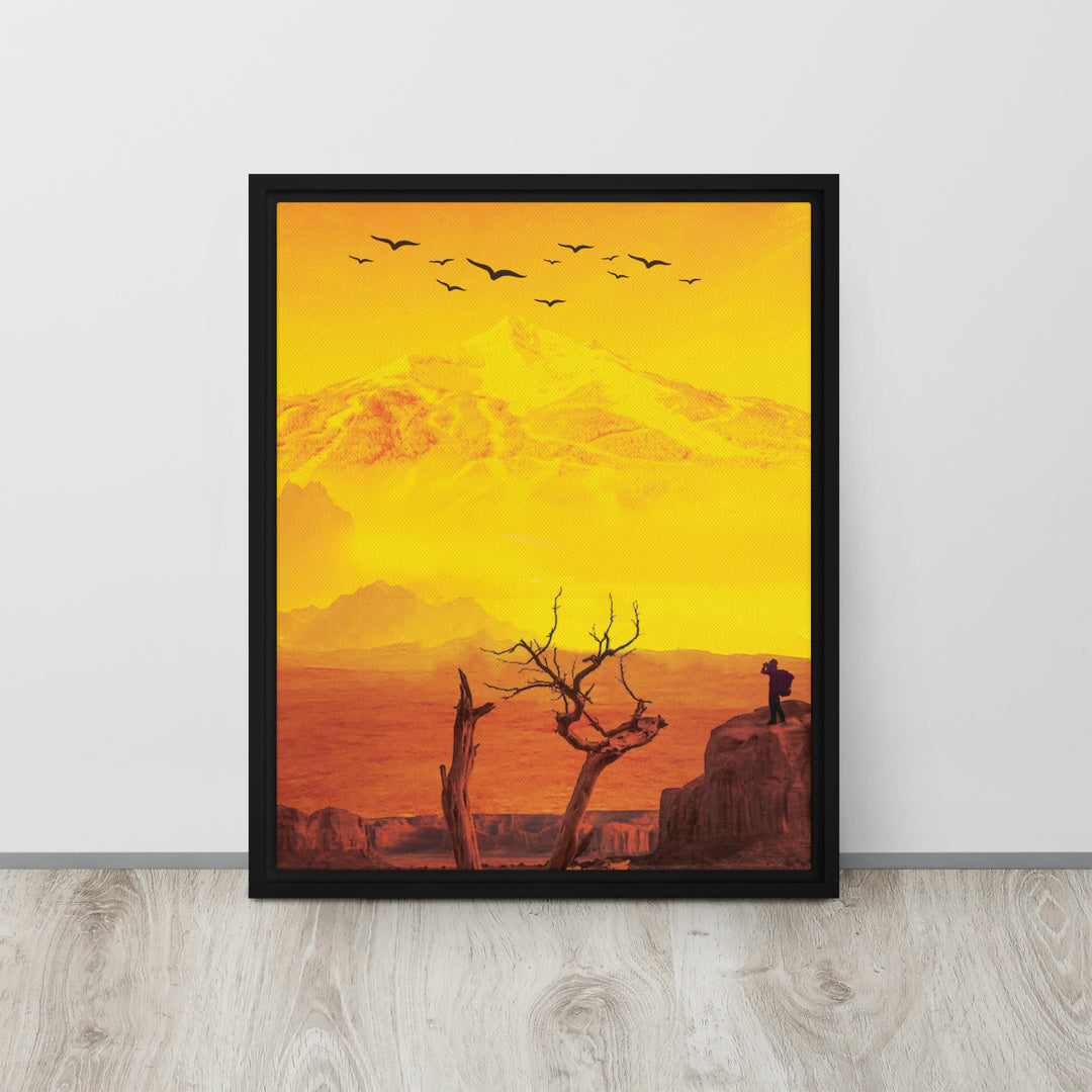 Desert Exploration Vertical Framed canvas