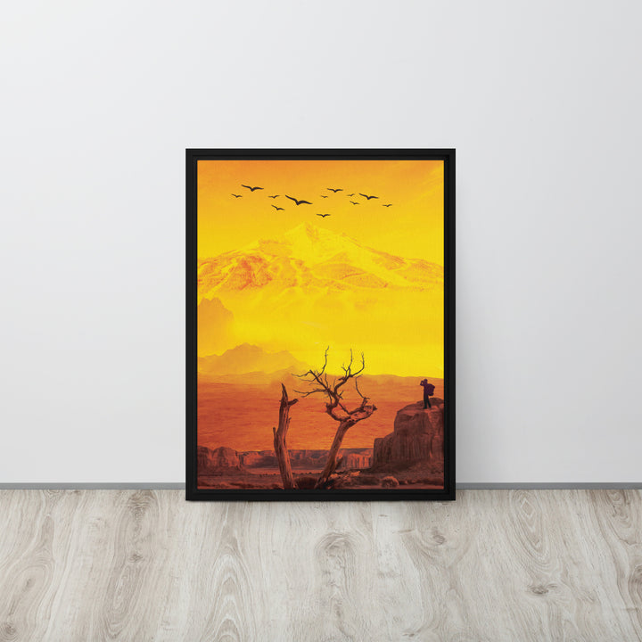 Desert Exploration Vertical Framed canvas