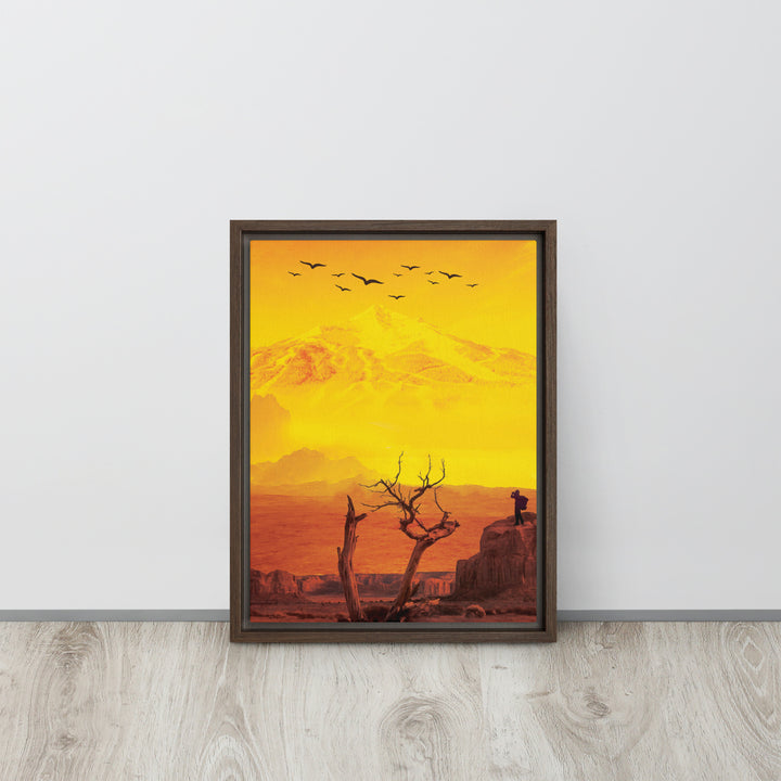 Desert Exploration Vertical Framed canvas