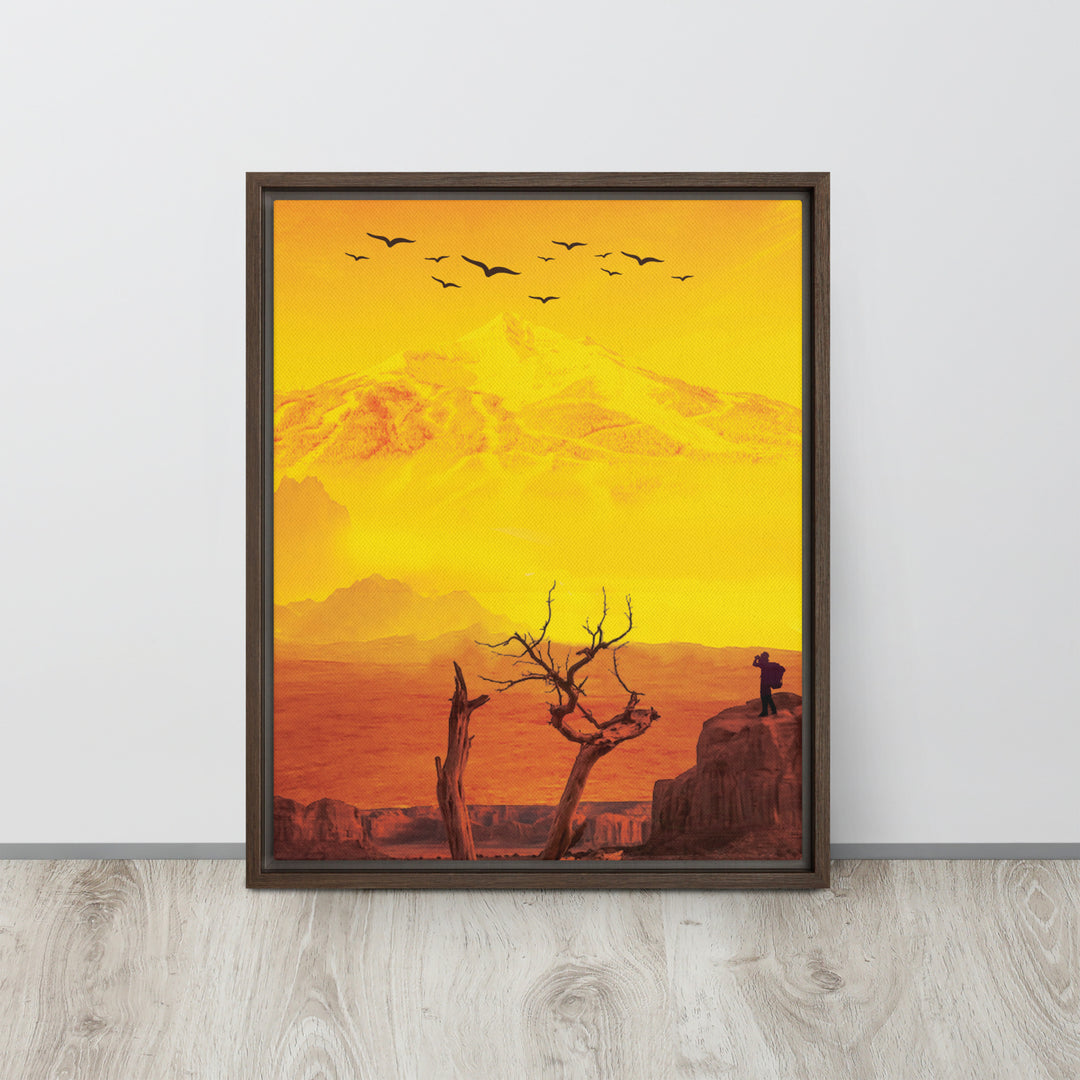 Desert Exploration Vertical Framed canvas