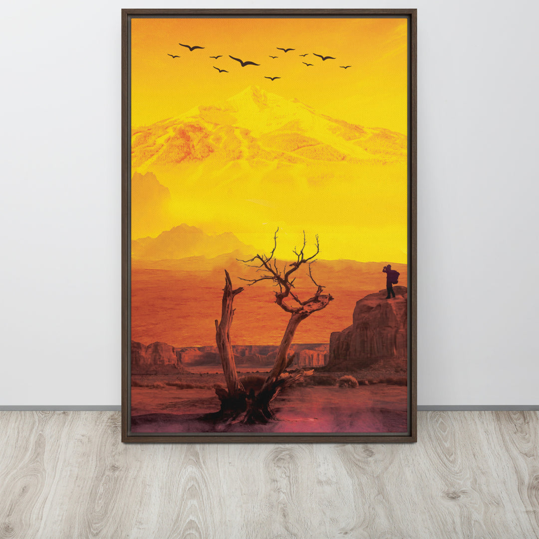 Desert Exploration Vertical Framed canvas