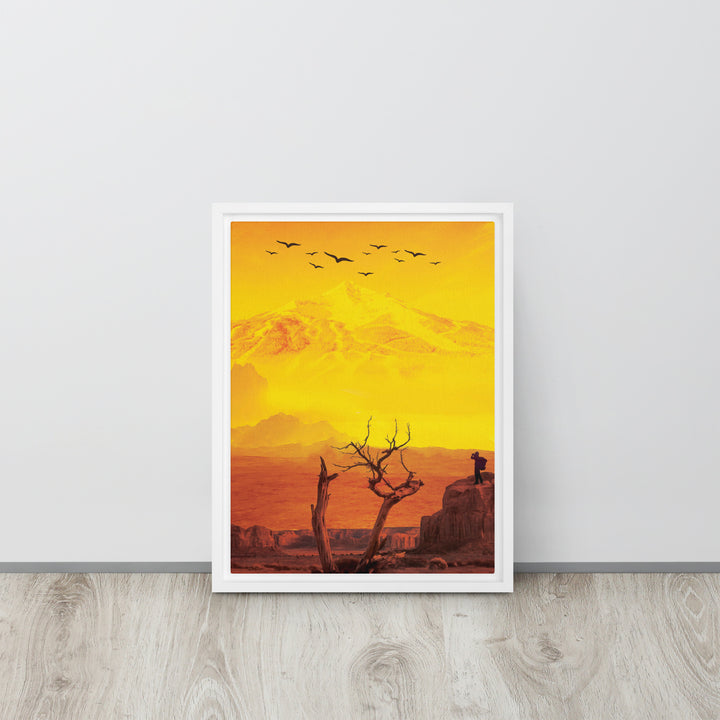 Desert Exploration Vertical Framed canvas