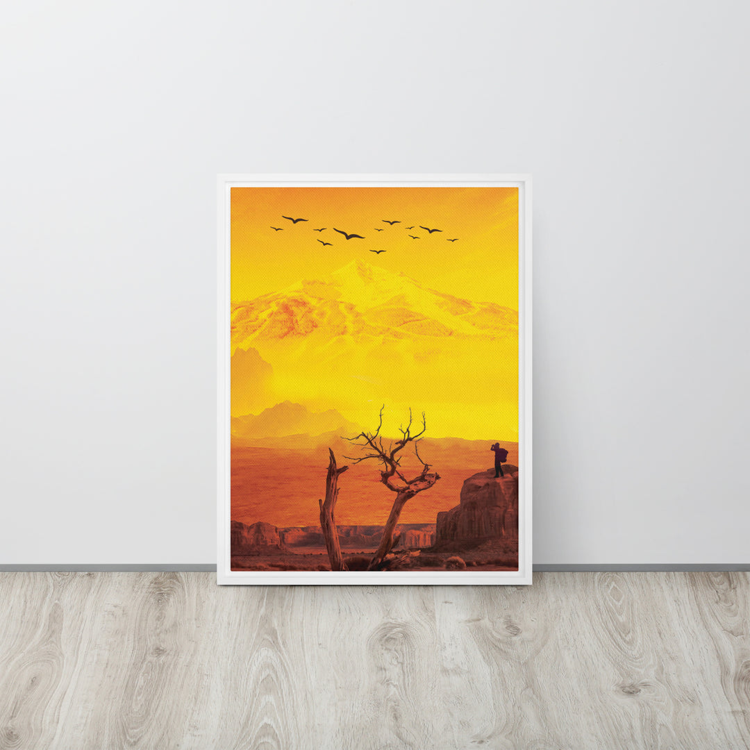 Desert Exploration Vertical Framed canvas