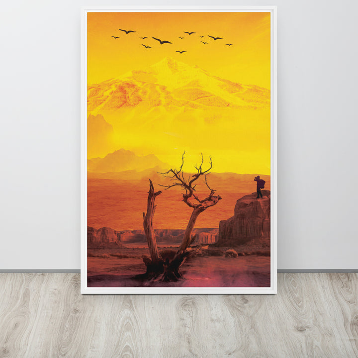 Desert Exploration Vertical Framed canvas